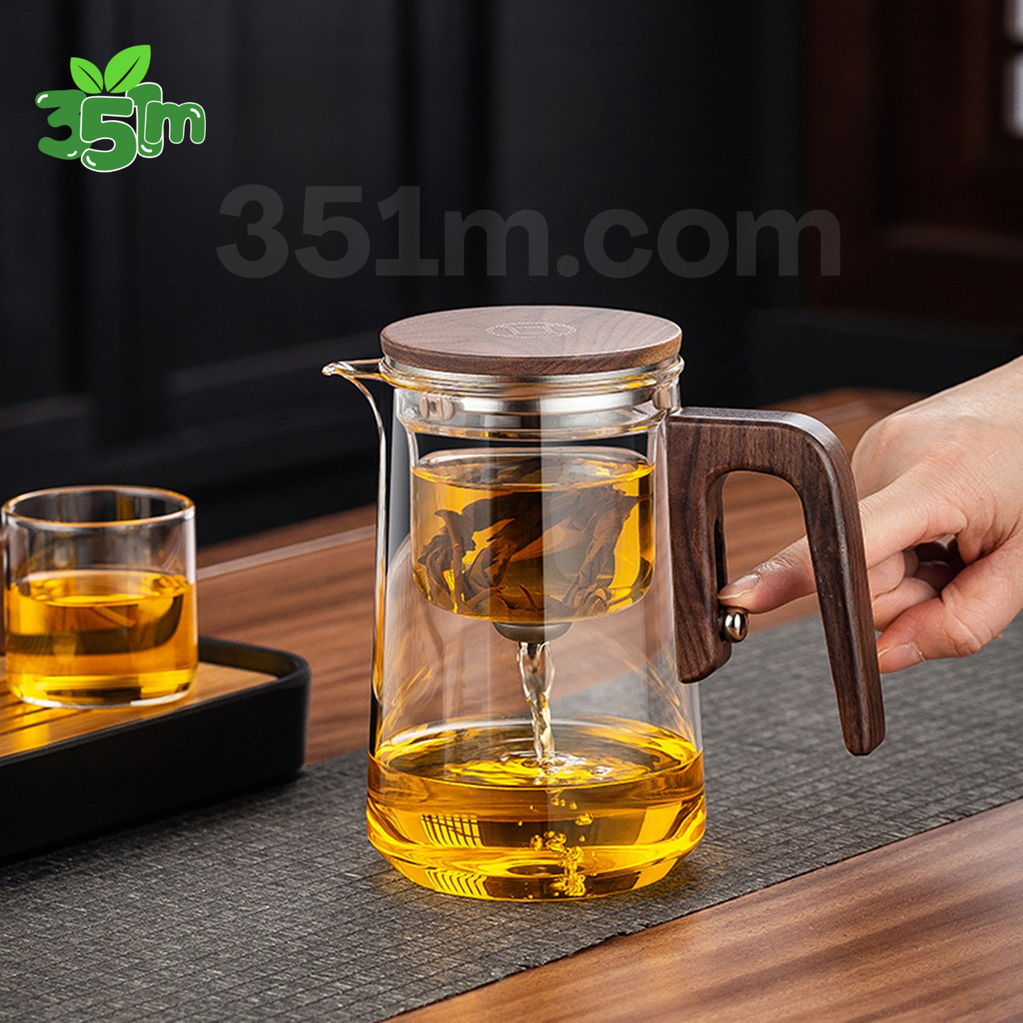 Tasse Magnétique à Thé en Verre Résistant à la Chaleur