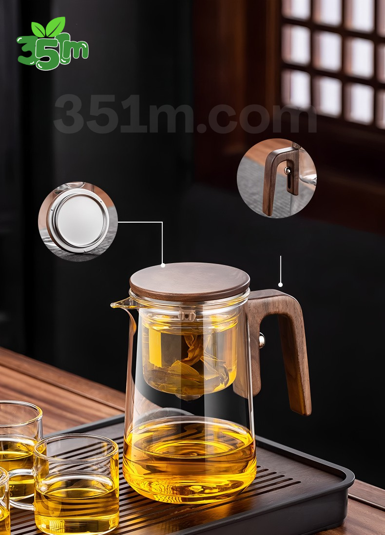 Tasse Magnétique à Thé en Verre Résistant à la Chaleur