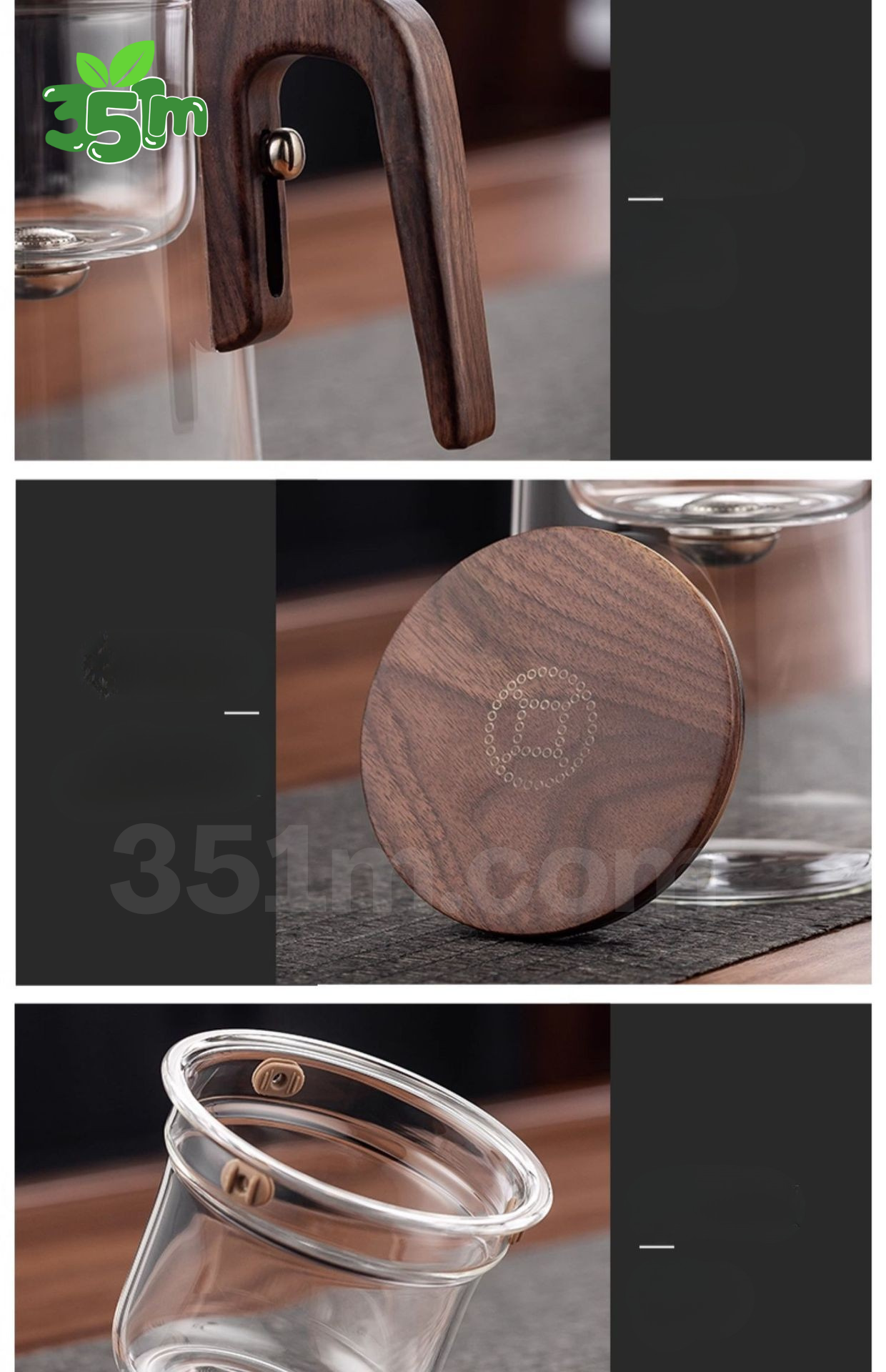 Tasse Magnétique à Thé en Verre Résistant à la Chaleur